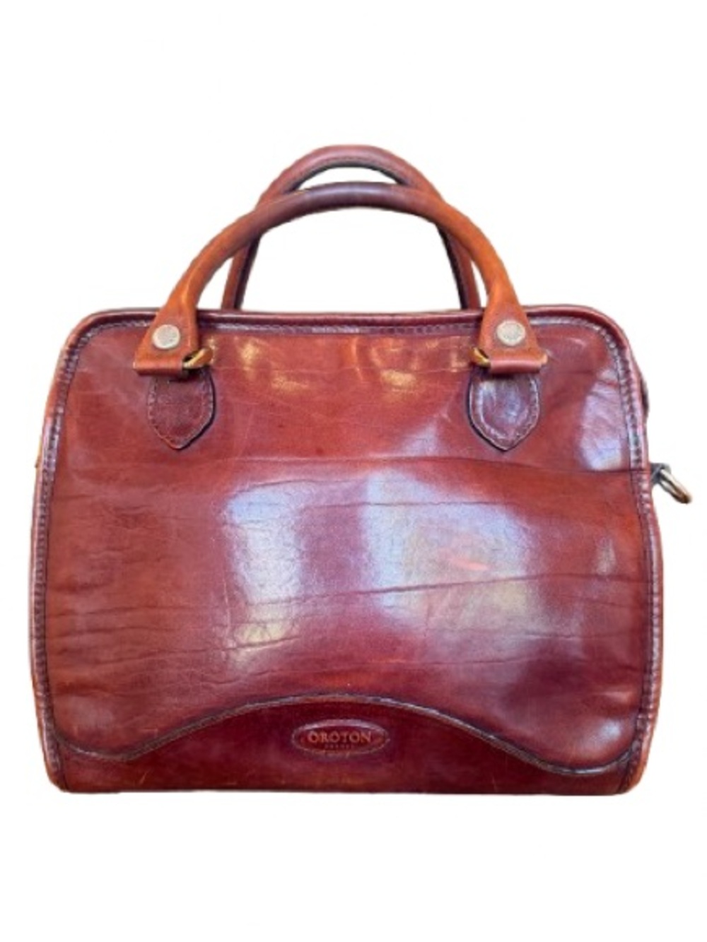 Vintage Oroton Sydney Leather Doctor Bag Top Handle Satchel Briefcase Purse